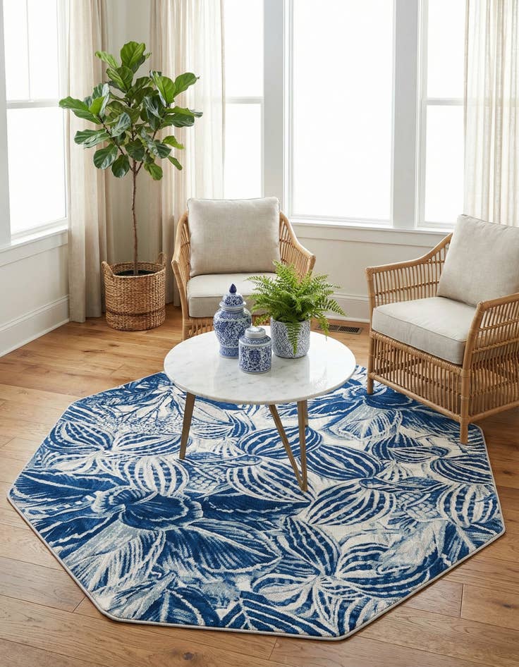 Detail image of 6' x 6' Blossom Octagon Rug