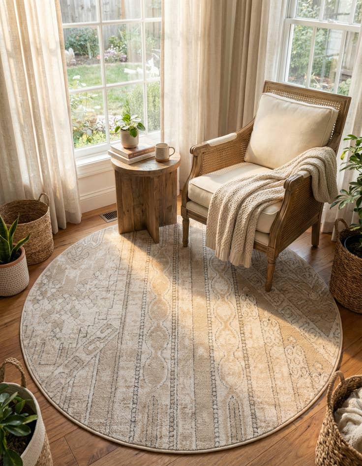 Detail image of  4' x 4' Oregon Round Rug