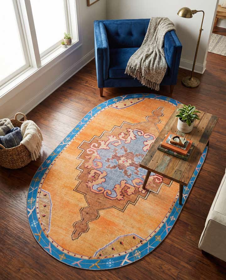 5' x 8' Washable Timeless Oval Rug
