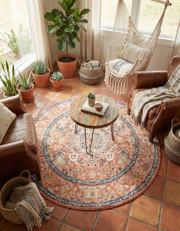 Detail image of 5' 2 x 5' 2 Lola Round Rug