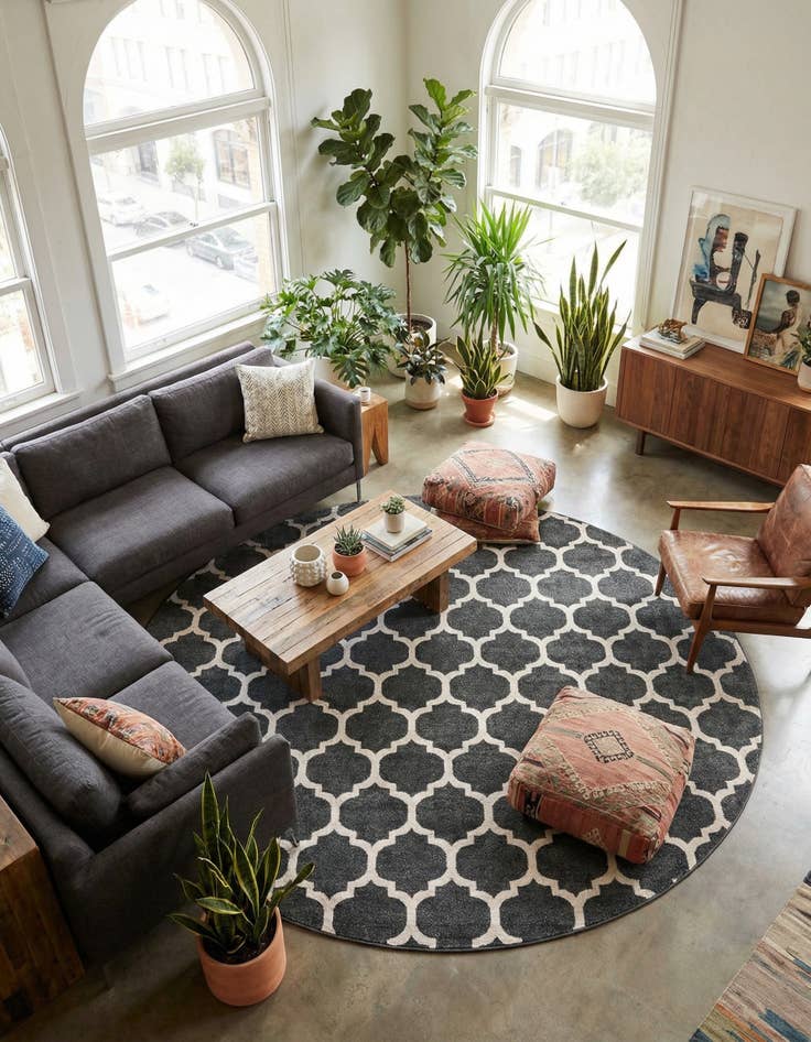 Detail image of 12' 2 x 12' 2 Trellis Round Rug