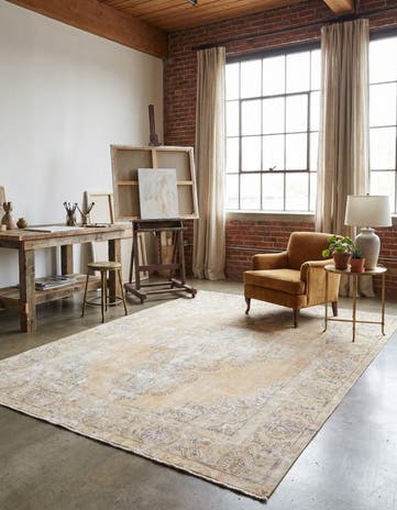 7' 7 x 10' 4 Hand Knotted Ultra Vintage Persian Wool Rug