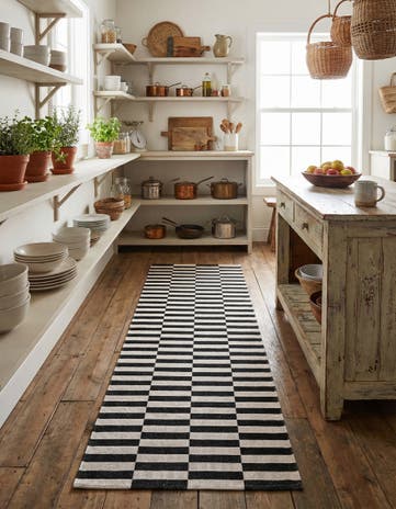 Black Georgia Runner Rug