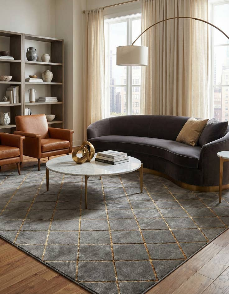 Detail image of 10' x 10' Vogue Geo Square Rug