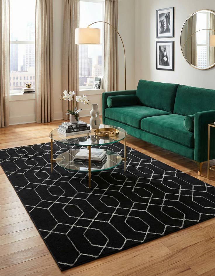 Detail image of 5' 3 x 8'  Marilyn Monroe&trade; Glam Trellis Rug