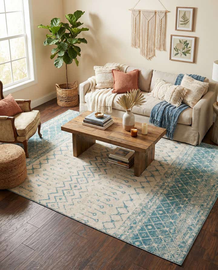 10' x 13' Moroccan Trellis Rug