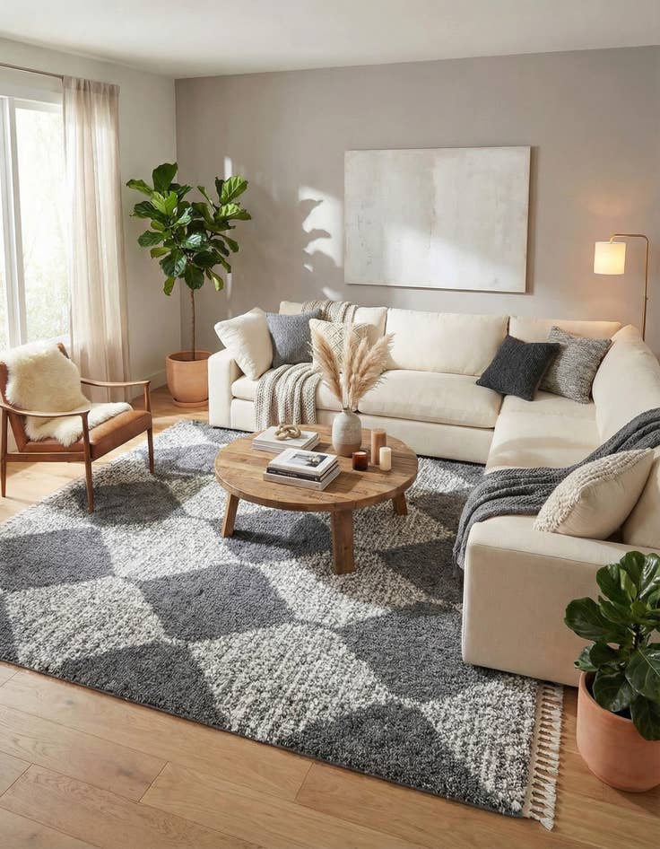 Detail image of 10' x 10' Serenity Shag Square Rug