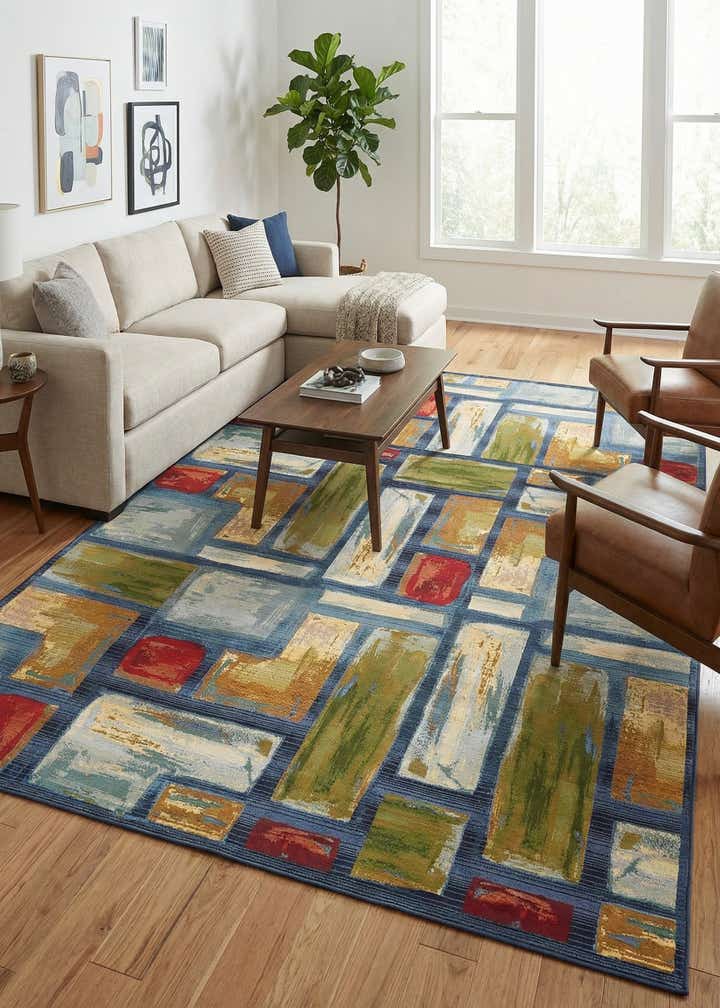 8' x 11' 4 Easy-Clean Modern Indoor / Outdoor Rug