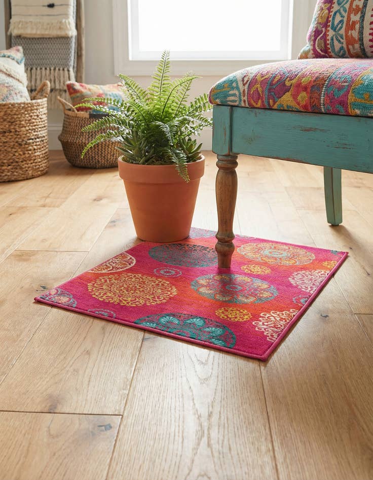 Detail image of 1' 4 x 1' 4 Azalea Sample Rug