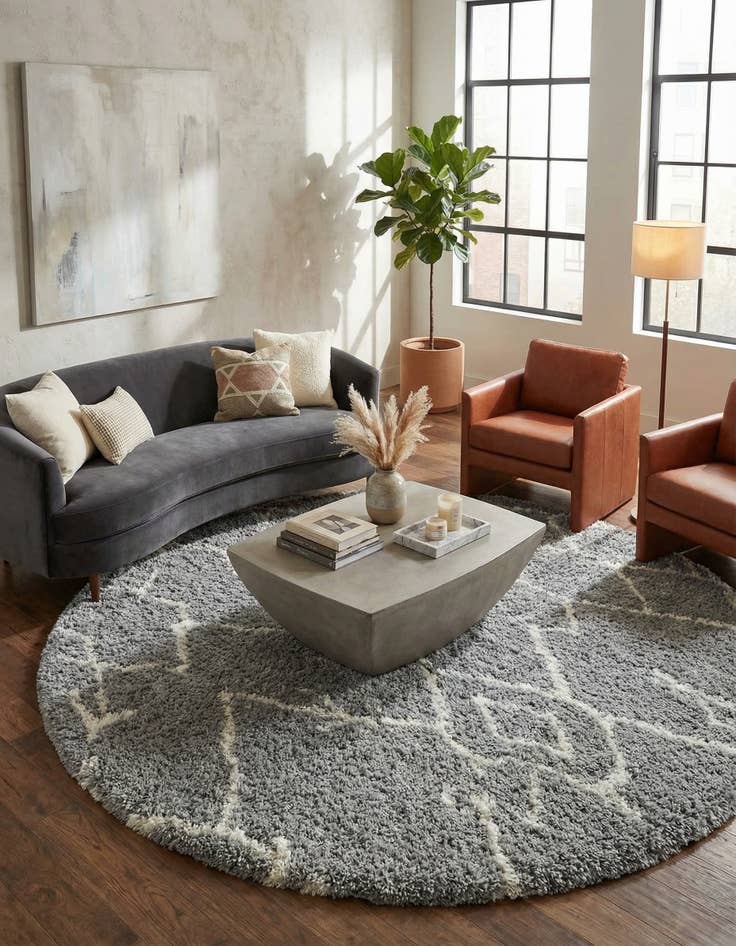 Detail image of 10' x 10' Infinity Shag Round Rug