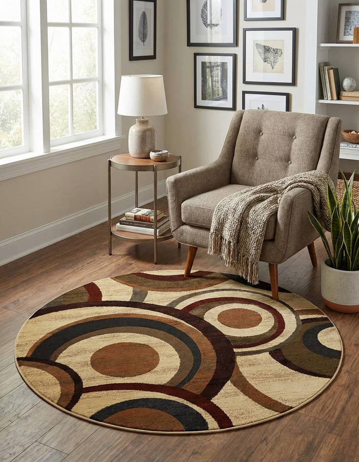 Detail image of 4' x 4' Coffee Shop Round Rug