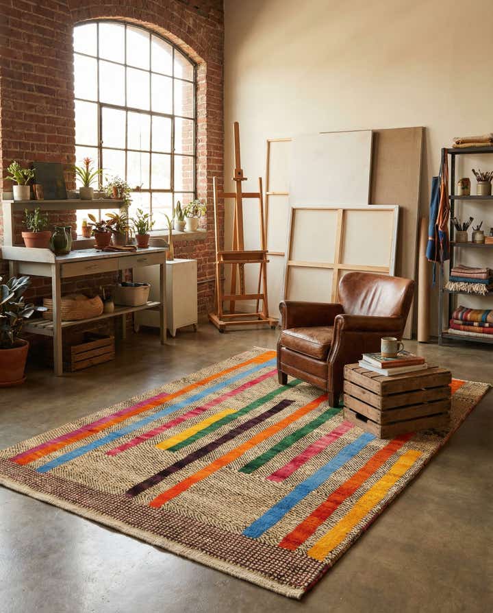 4' 4 x 6' 5 Hand Knotted Balouch Wool Rug