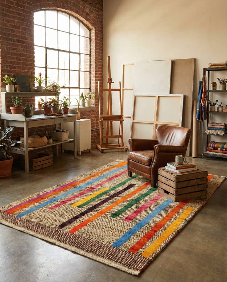 Detail image of 4' 4 x 6' 5 Hand Knotted Balouch Wool Rug