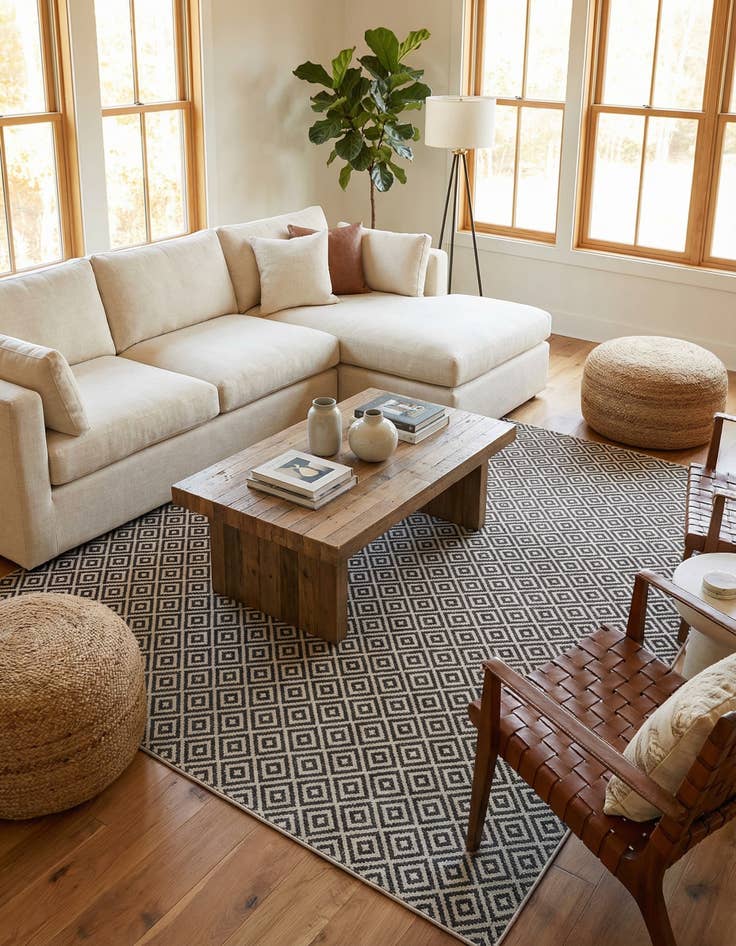 Detail image of 10' x 10'  Washable Jill Zarin Costa Rica Indoor / Outdoor Square Rug