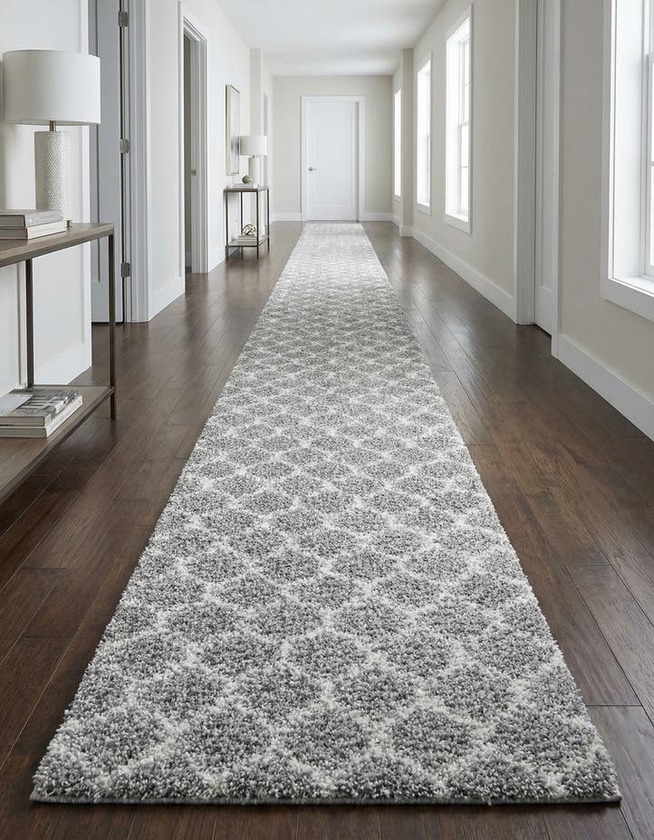 3' 3 x 16' 5 Lattice Shag Runner Rug