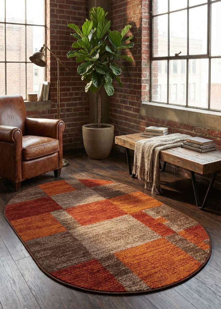3' x 5' 3 Harvest Oval Rug
