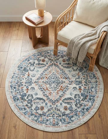 3' 3 x 3' 3 Kamala Washable Round Rug