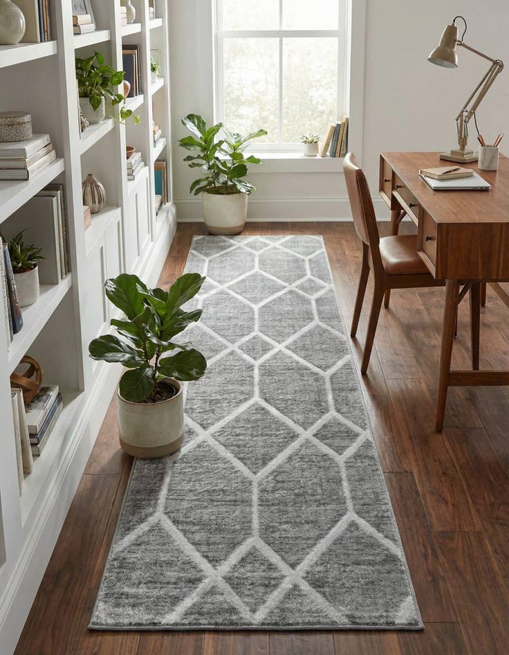 Detail image of 2' x 8' Lattice Trellis Runner Rug
