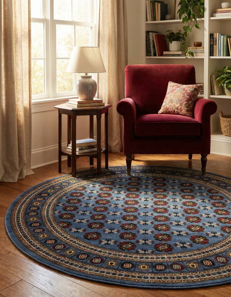 Detail image of 7' 10 x 7' 10 Bokhara Round Rug