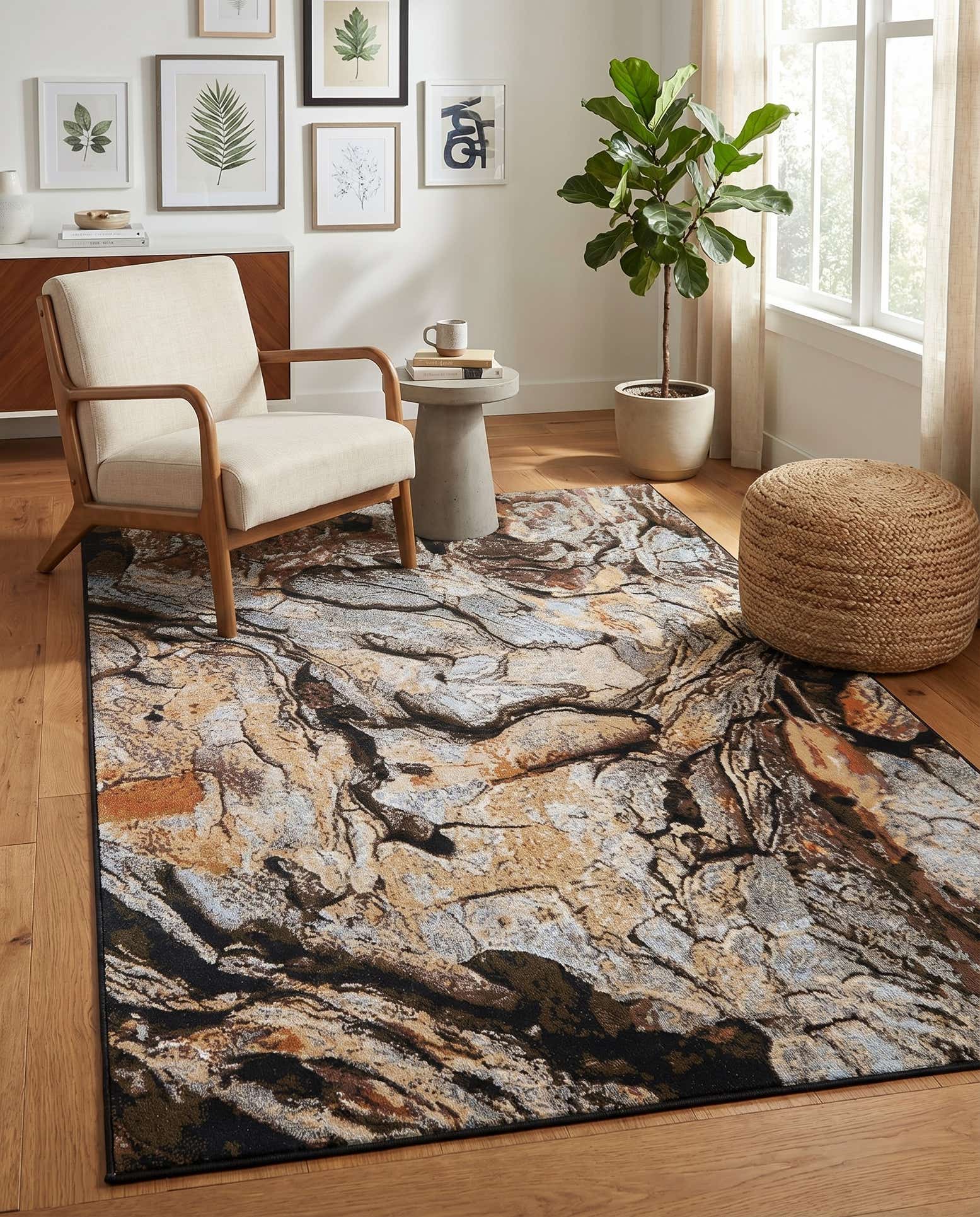 5' x 8' Easy-Clean Modern Indoor / Outdoor Rug