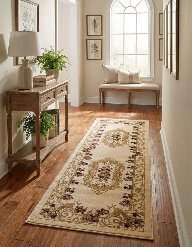 Detail image of 2' x 6' Classic Aubusson Runner Rug