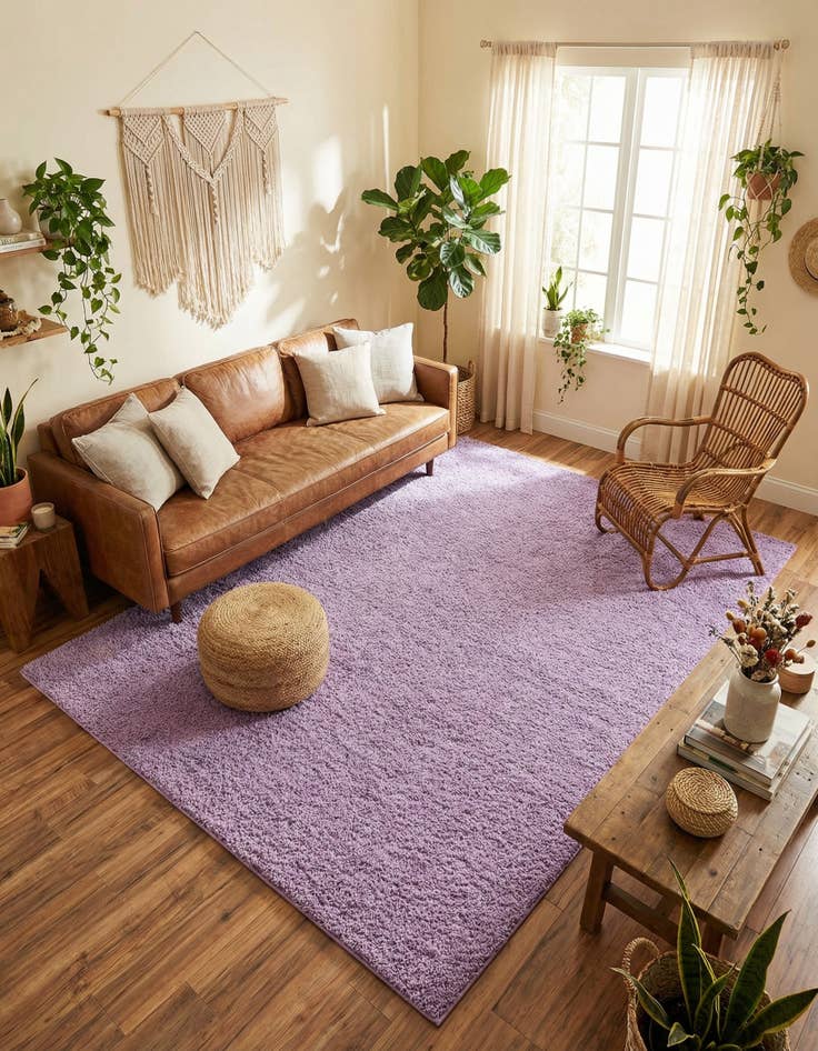 Detail image of 9' x 12' Solid Shag Rug