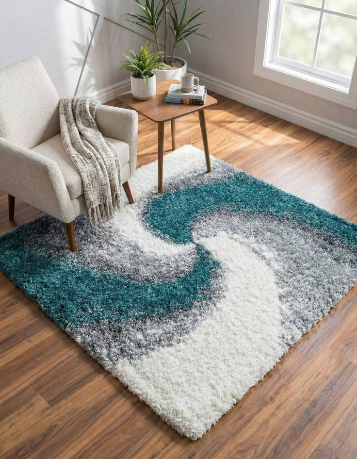 Detail image of 5' x 5' Soft Touch Shag Square Rug