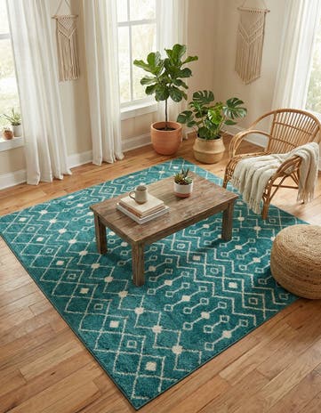 6' x 6' Moroccan Trellis Square Rug
