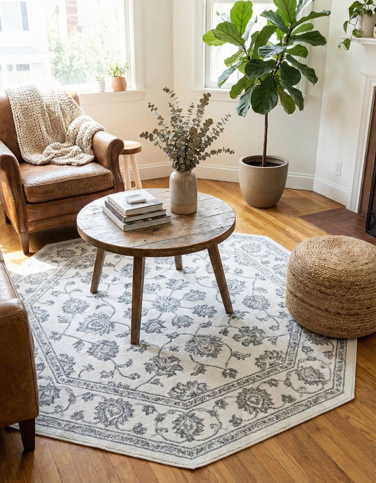 Detail image of 5' 3 x 5' 3 Boston Octagon Rug