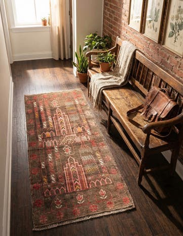 2' 3 x 4' 5 Hand Knotted Ultra Vintage Persian Wool Runner Rug