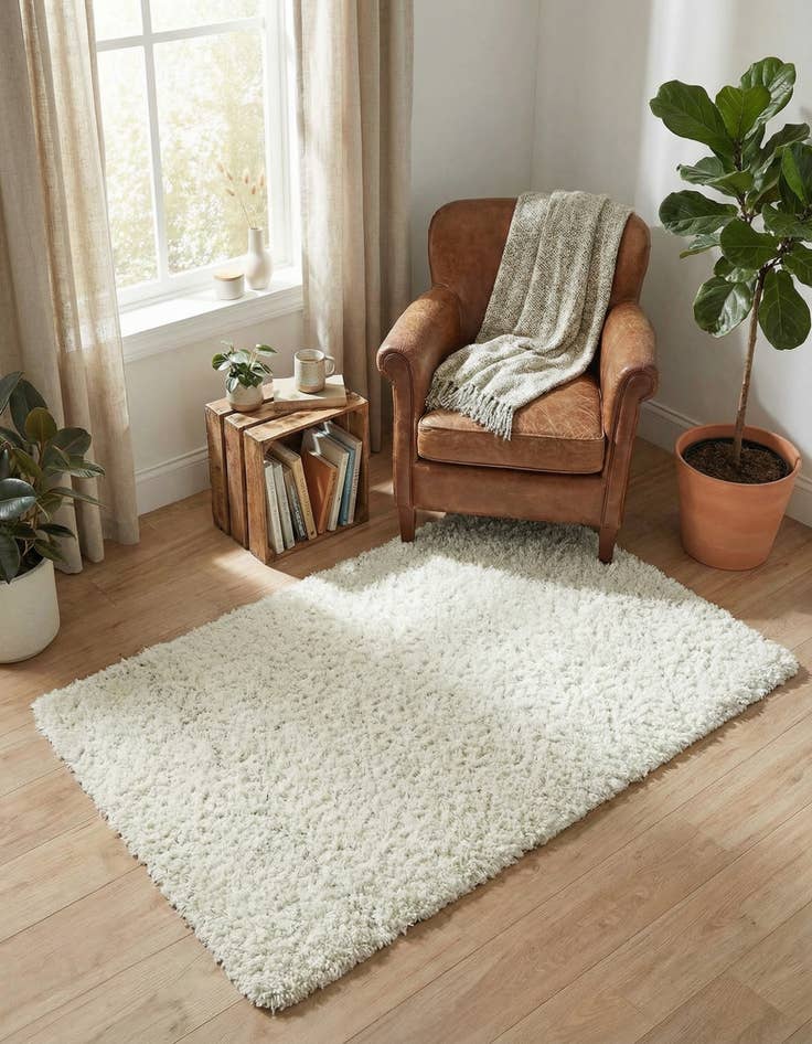 Detail image of 3' x 5' 3 Solid Shag Rug