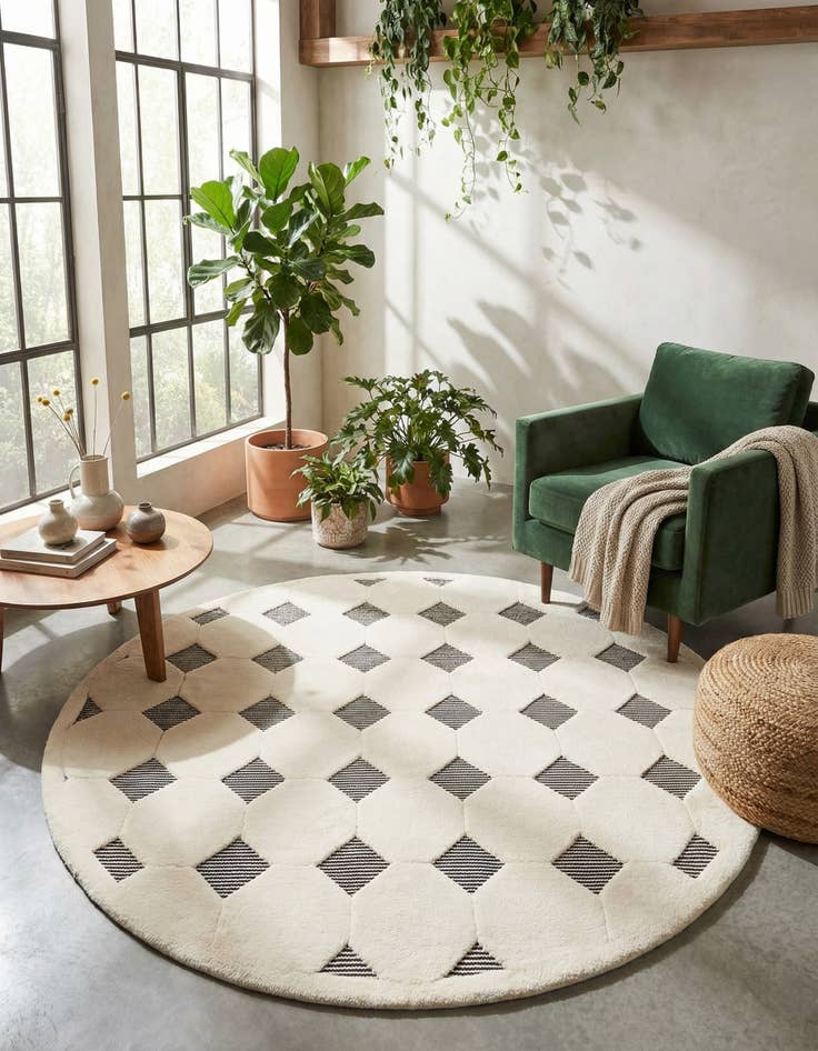 Detail image of 7' 10 x 7' 10 Prismatic Round Rug