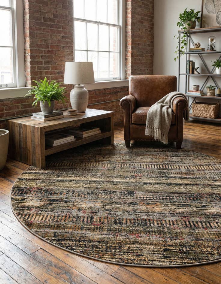 Detail image of  6' 1 x 6' 1 Saturn Round Rug