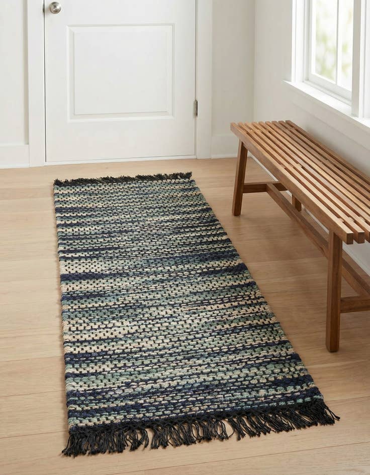 Detail image of 2' x 5' 1  Hand Woven Chunky Jute Runner Rug