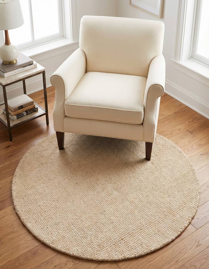 Detail image of 3' 1 x 3' 1 Hand Woven Jill Zarin English Manor Wool Round Rug