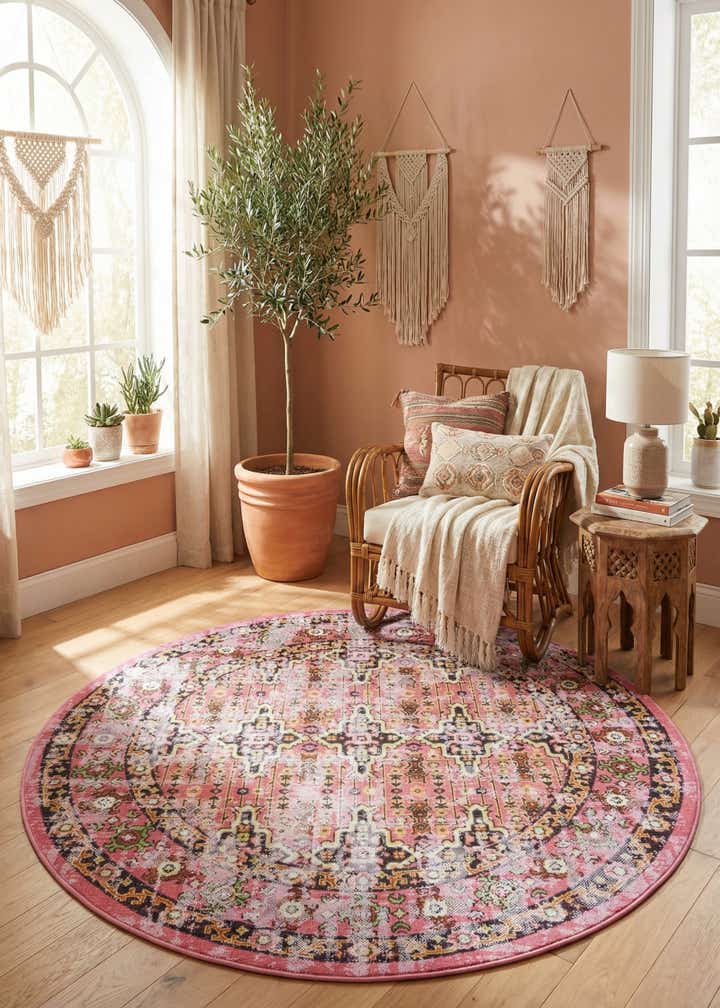 5' 3 x 5' 3 Lucerne Round Rug