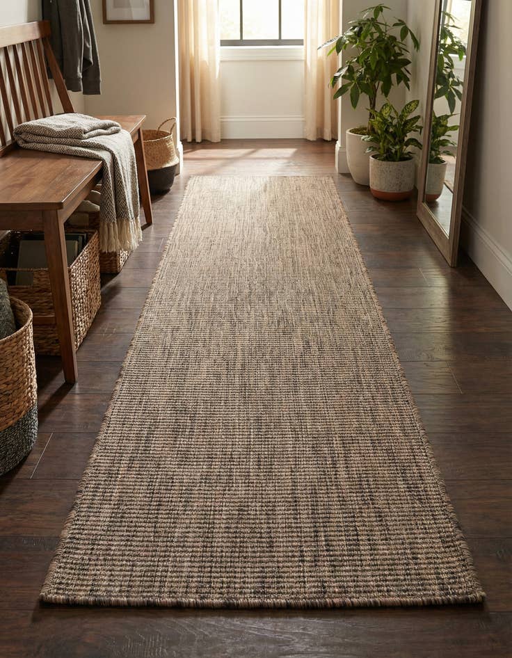 Detail image of 2' x 7' Washable Solid Indoor / Outdoor Runner Rug