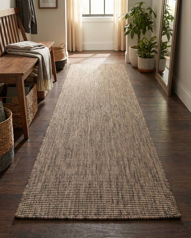 Detail image of 2' x 7' Easy-Clean Solid Indoor / Outdoor Runner Rug