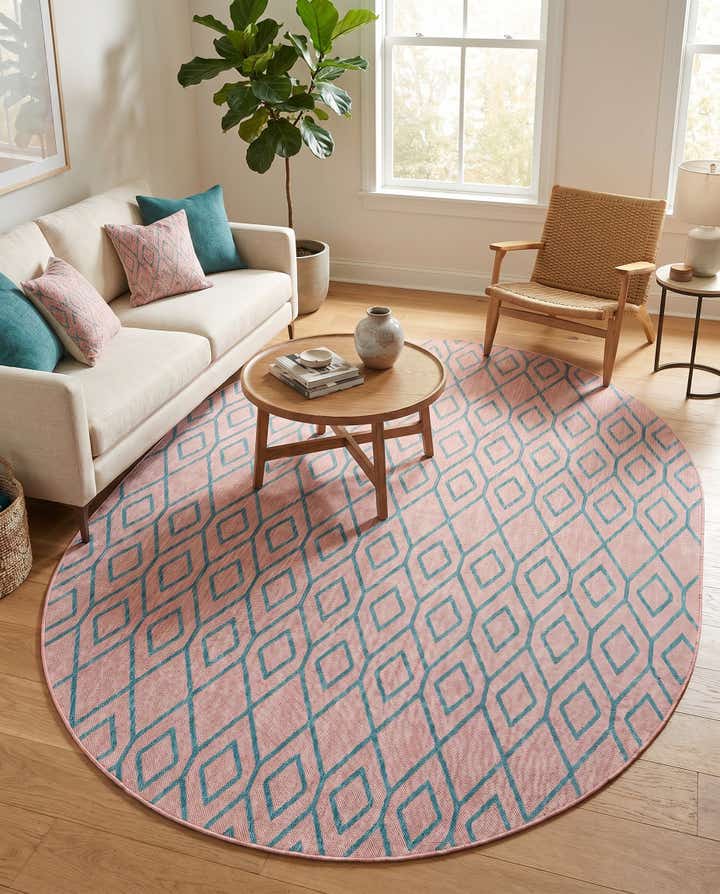7' 10 x 10' Easy-Clean Jill Zarin Turks and Caicos Indoor / Outdoor Oval Rug