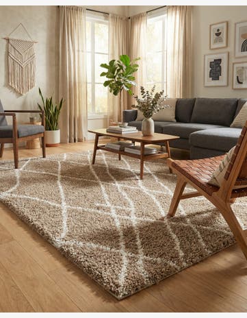 Khaki Soft Touch Shag Rug