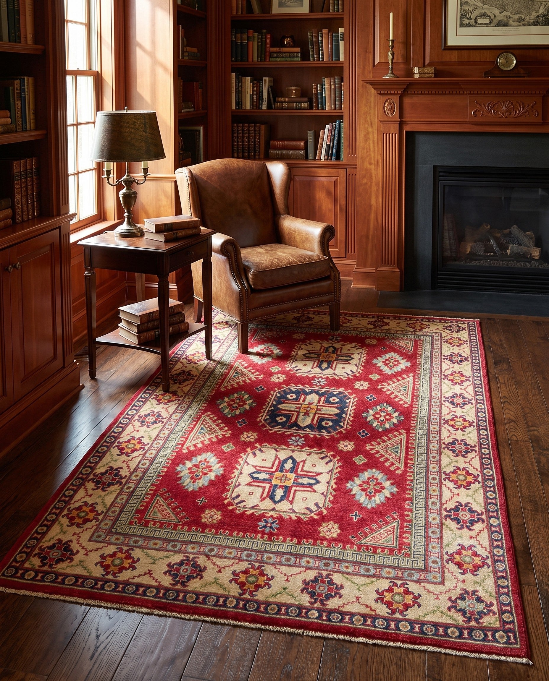 Detail image 3 of 10: 4' 11 x 6' 11 Hand Knotted Kazak Rug