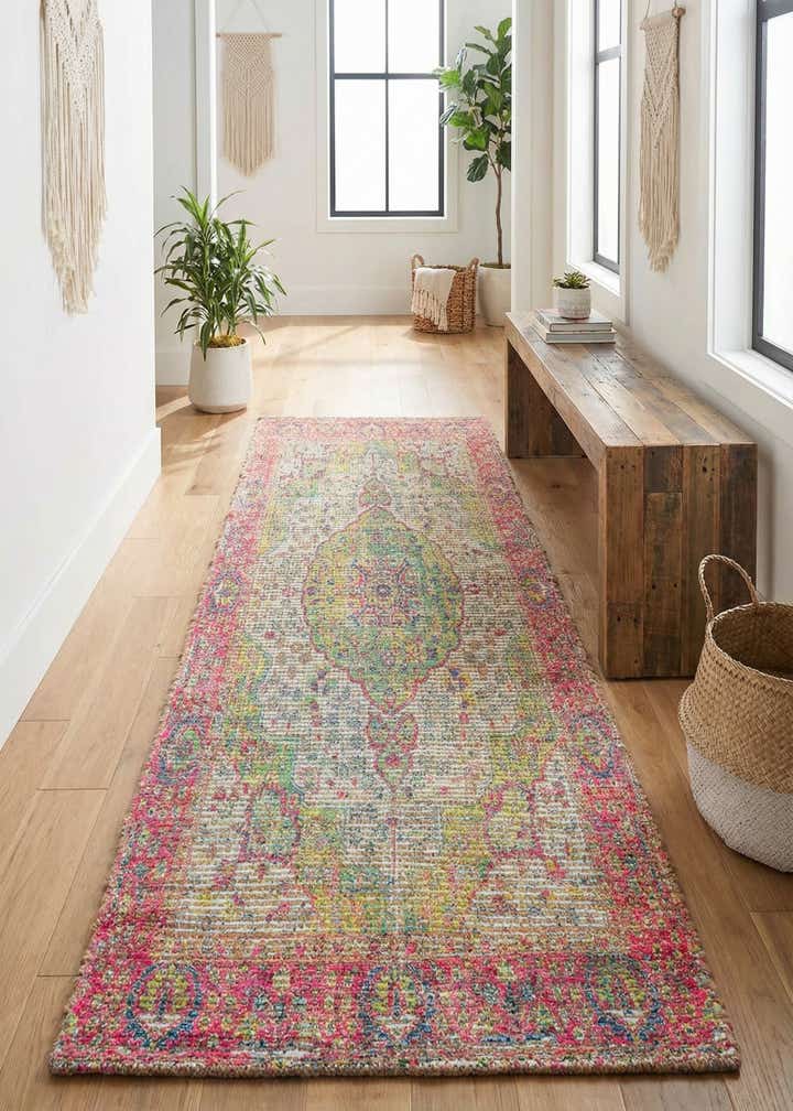 2' 2 x 6' 1 Hand Woven Chenille Jute Runner Rug