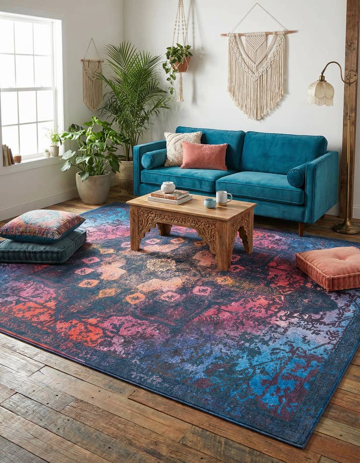 Detail image of 9' 2 x 12' Washable Renaissance Rug