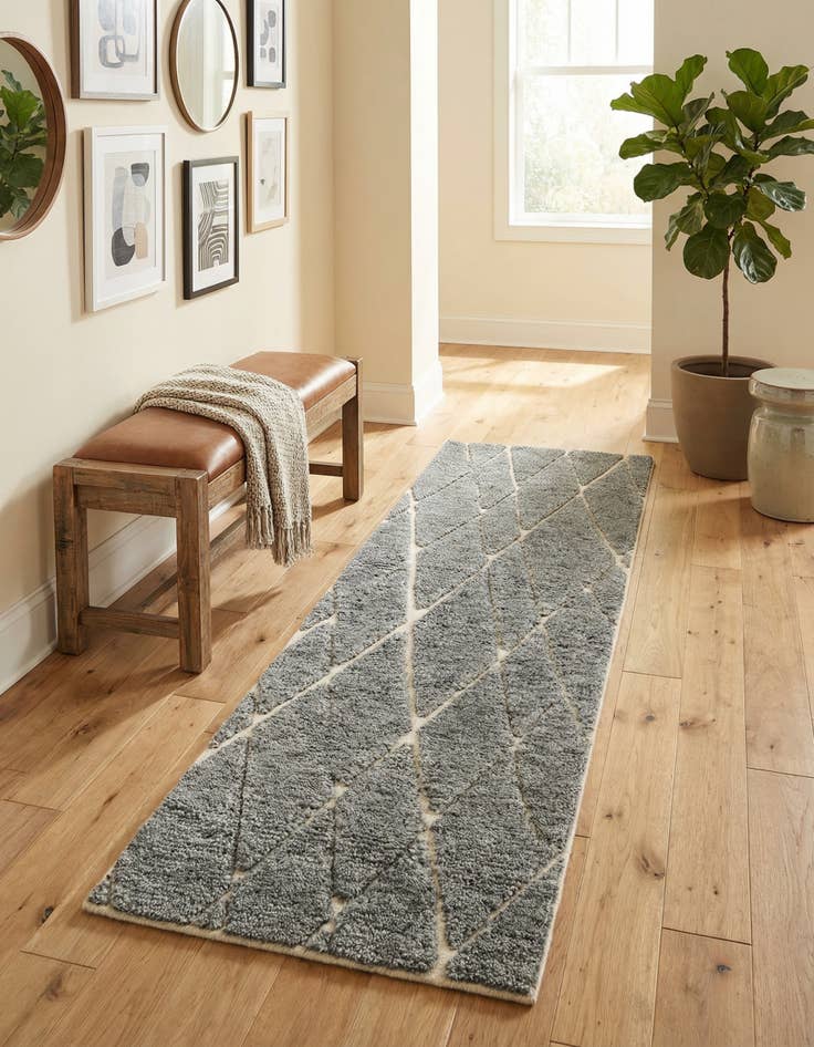 Detail image of 2' x 6' 1 Atlas Moroccan Wool Runner Rug