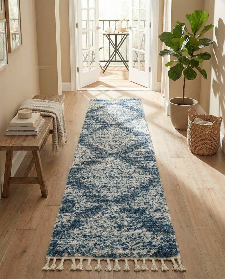 Detail image of 2' 7 x 12' Serenity Shag Runner Rug