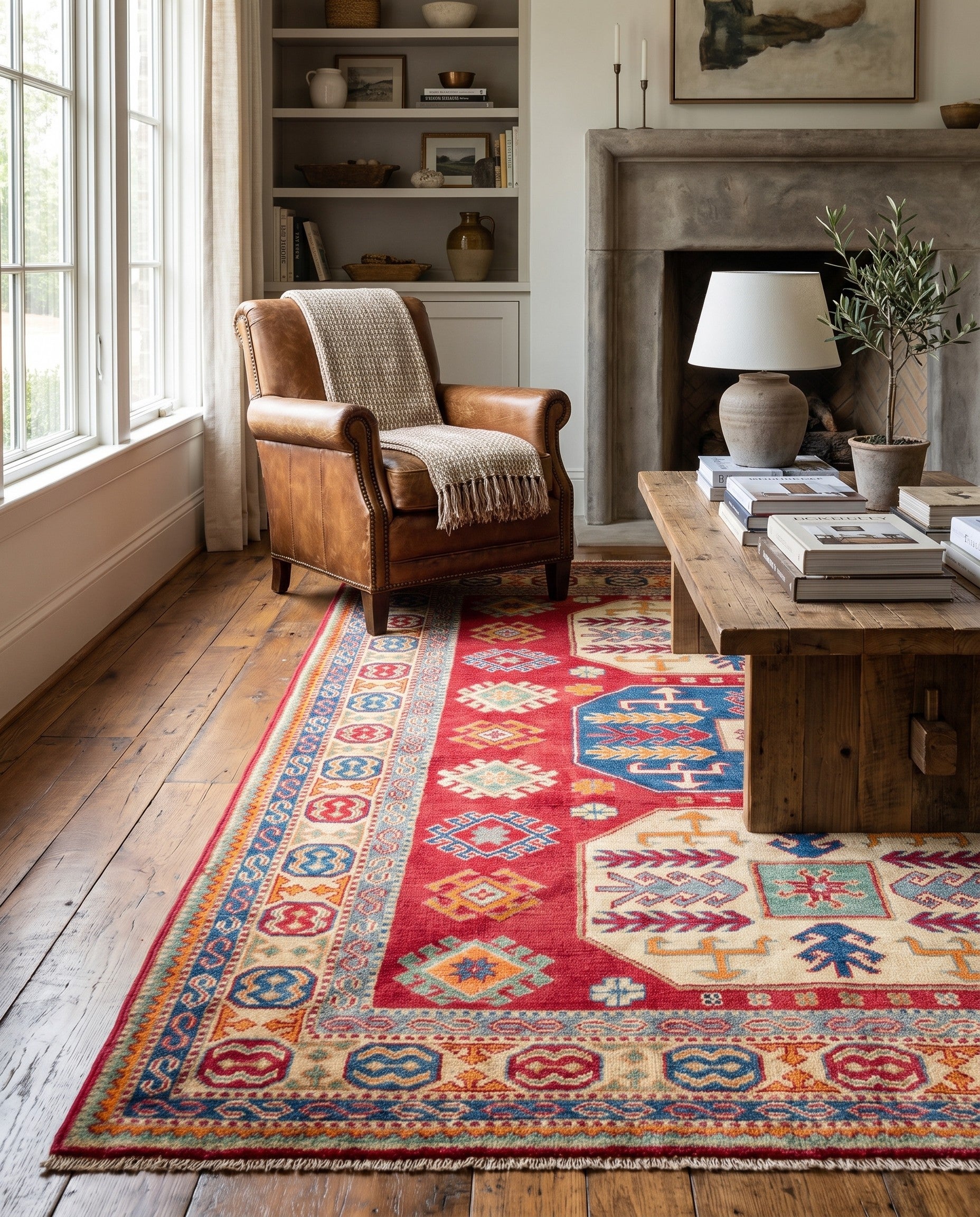 Detail image 3 of 10: 5' 1 x 7' 2 Hand Knotted Kazak Rug