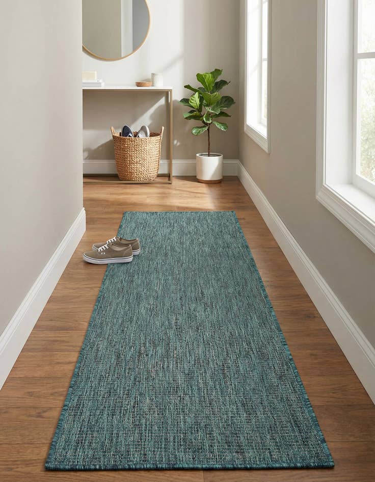 Detail image of 2' x 6' Easy-Clean Solid Indoor / Outdoor Runner Rug