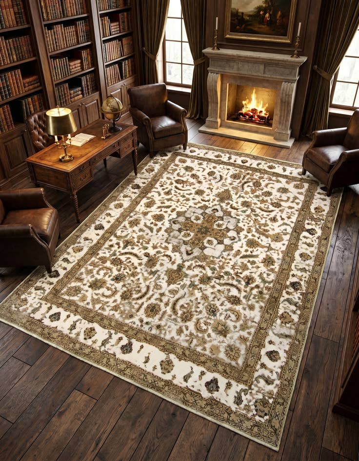 Detail image of 9' 9 x 12' 8 Hand Knotted Vintage Royal Persian Wool Rug