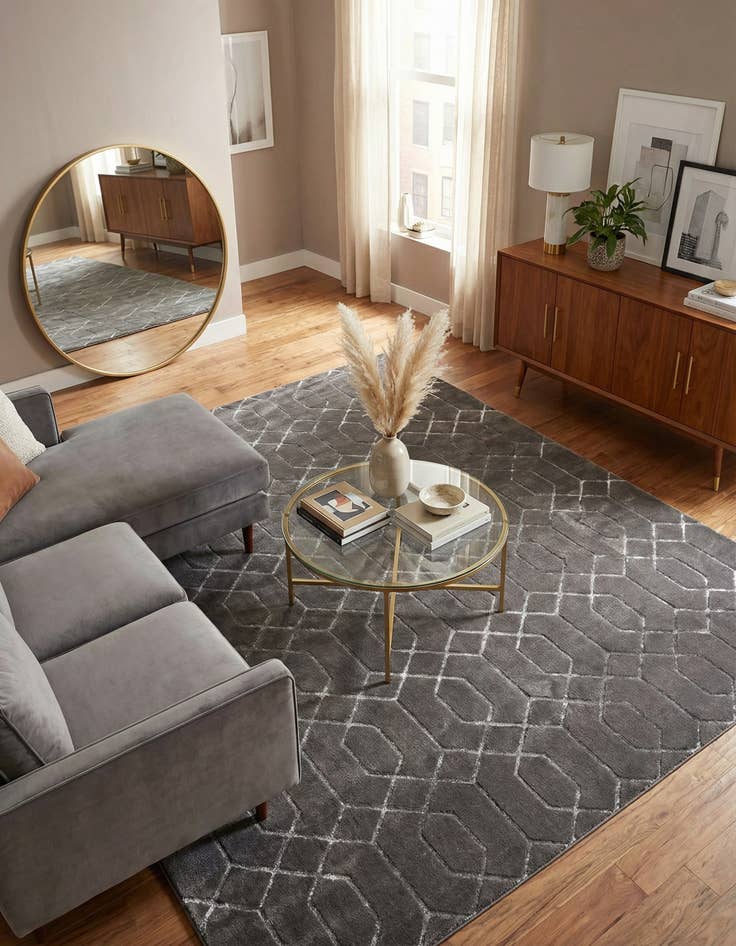 Detail image of 9' x 12'  Marilyn Monroe&trade; Glam Trellis Rug