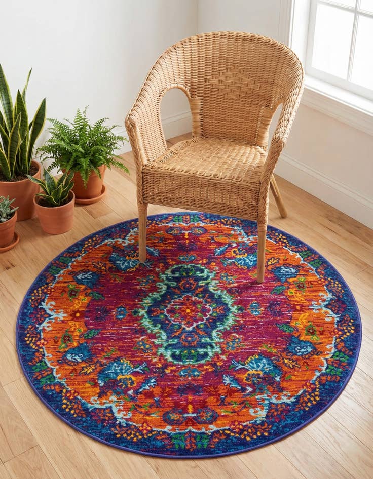 Detail image of  4' x 4' Calypso Round Rug